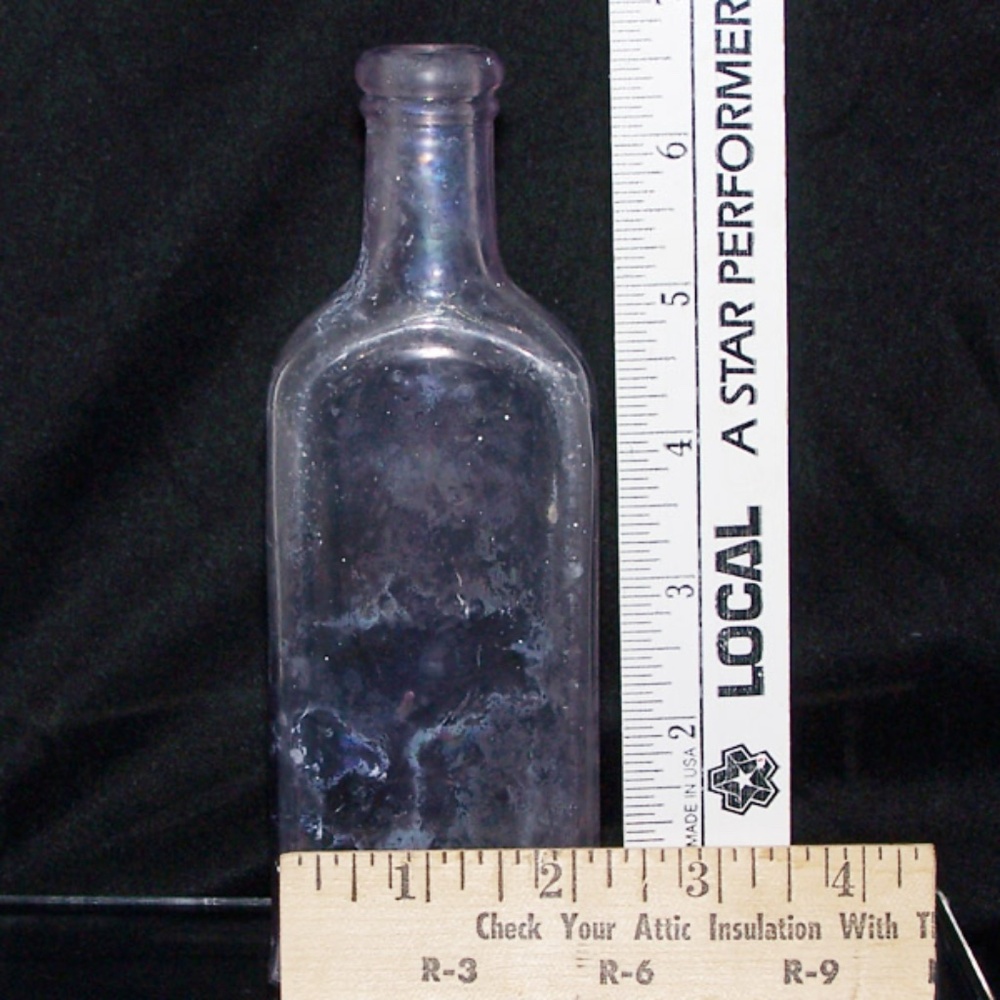 VTG- Foley & Co. Embossed Clear Glass Medicine Bottle - Picture 5 of 7